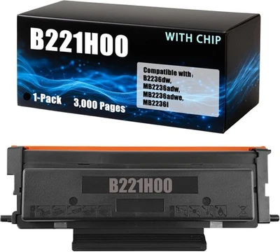B221H00 3K Black Toner 1 Pack with Chip for Lexmark B2236dw MB2236adw MB2236i - Image 1 of 4