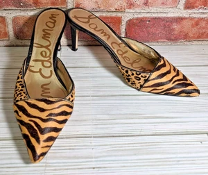 SAM EDELMAN ANIMAL PRINT HEELS ODELIA DAMEN GRÖSSE 7M ECHTFELL - Bild 1 von 8