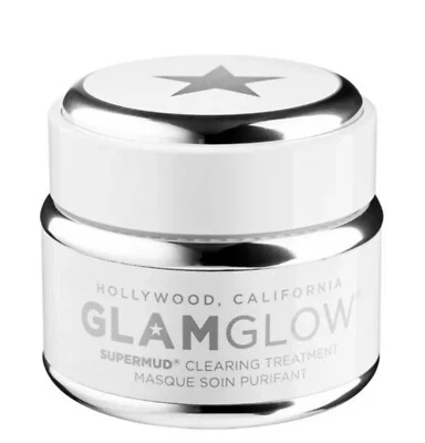 GLAMGLOW Supermud Clearing Treatment Mud Mask 1.7 Oz 50g New Limited W/O Box $60 - Image 1 of 4