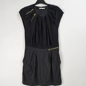 Maje - Black Dress with Zip Details - UK 8 - Picture 1 of 8