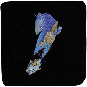 Embroidered Cushion Pillow Cover Marine Art Wahoo/Tuna Outdoor Marine Canvas - Picture 1 of 6