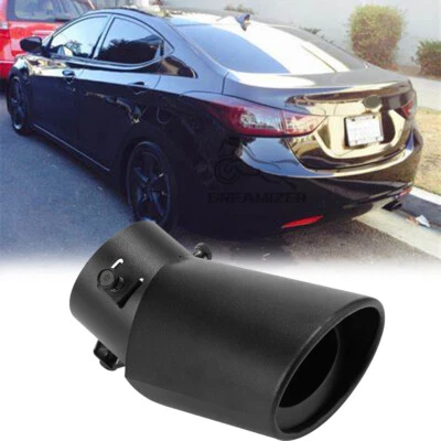 Stainless Steel Rear Curved Exhaust Pipe Tail Muffler Tip US For Hyundai Elantra - Image 1 of 4