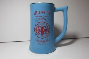 Taza de cerveza piedra vintage Wallington Emergency Squad Wetdown 2 de noviembre de 1974 - Imagen 1 de 7