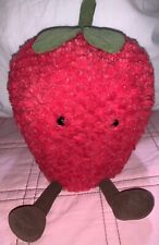 Jellycat London Amuseable Strawberry Plush Toy Hard To Find  12” RETIRED
