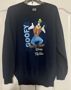 Vintage Navy Blue XL Disney Florida GOOFY Sweatshirt - Picture 1 of 4