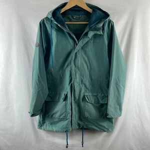 Abrigo Chaqueta Mujer North Ridge Talla 12 Cola de Pescado Con Capucha Botón Magnético Verde - Imagen 1 de 12