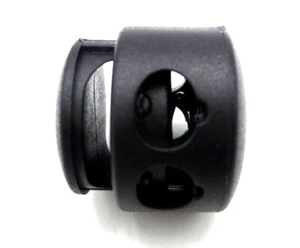Spring Loaded 2 Hole Draw String Slide Lock fits up to 7/32" Thick Cord PREMIUM - Picture 1 of 12