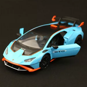 1:24 Lamborghini Huracán STO Automodell Druckguss Spielzeug fur Kinder Blau - Bild 1 von 7