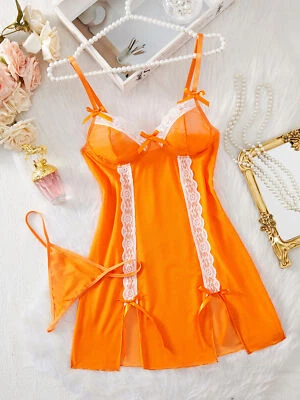 Женское сексуальное белье Кокетливое Sleepwear нижнее белье кружевное платье трусиков ночная одежда - Изображение 1 из 4