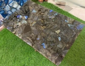 18"x24" Labradorite Stone Kitchen Slab Dining Table Center Table Home Decorative - Picture 1 of 8