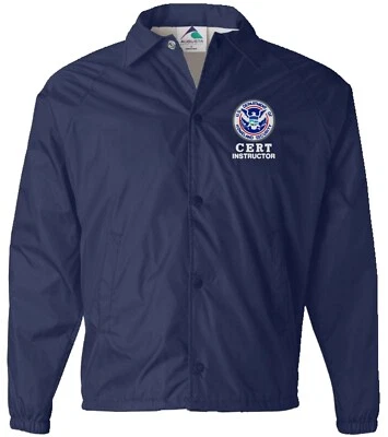 CERT Community Emergency Response Team Instructor Embroidered Windbreaker #497 - Image 1 of 4