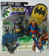 NEW DC COMICS BATMAN & SUPERMAN ACTION FIGURES SET ACCESSORIES 2003 MATTEL! s7