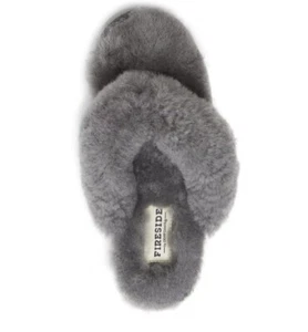 Fireside By Dearfoams Auburn Genuine Shearling Thong Women's Slipper - Picture 1 of 12