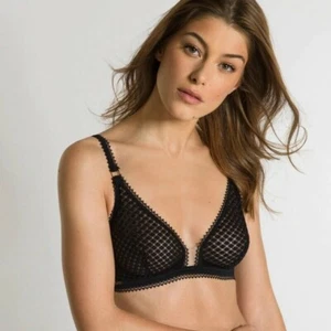 Soutien-gorge 85B (70B eu) Sans Armature LOU Innocence Noir - Picture 1 of 5