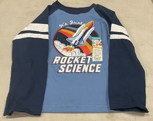 NWT Toddler Boy's GARANIMALS Long Sleeve Graphic Tee Blue “Rocket Science” Sz 4T - Picture 1 of 3