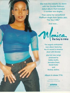 Monica 1998 Ad- The Boy Is Mine Advertisement  - Picture 1 of 1