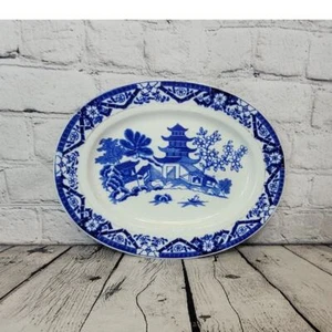 Plato de porcelana antiguo patrón de sauce de Royal Worcester - Imagen 1 de 5