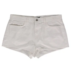 J Brand Shorts Hot Pants High-Rise Cuffed White Denim AU10 W28 US6 NEW Women - Picture 1 of 5