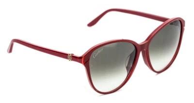 Cartier Double C-Decor Burgundy 60-15-140 MM Women's Sunglasses ESW00104 - Image 1 of 4
