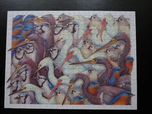 Bird Art Puzzle 500 Pieces Matthew Bohan Whites & Blues Complete Promegranate - Picture 1 of 7