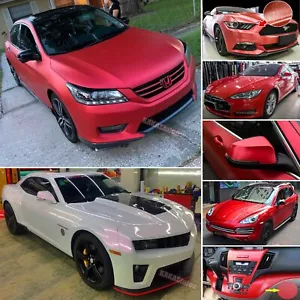 Red Glitter Satin Mirror Chrome Pearl Metal Car Trim Truck Vinyl Wrap Sticker US - Picture 1 of 56