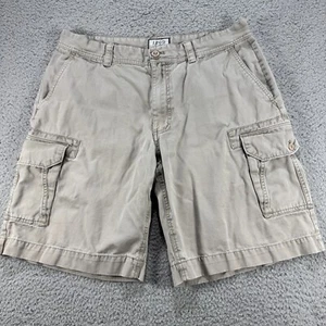 Izod Men's Size 36 Khaki Tan Beige Cargo Chino Outdoor Hiking Shorts - Picture 1 of 11