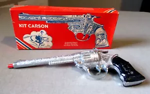 VINTAGE KILGORE NO.310 KIT CARSON CAP PISTOL GUN-W BOX-UN-FIRED-N.MINT TOY-NOS - Picture 1 of 19