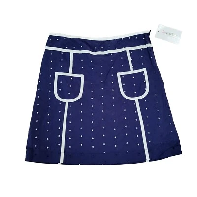 Kc Parker Girls Junior Woven Skirt Size 14 Blue NWT Polka Dot Preppy Y2k Short  - Image 1 of 4