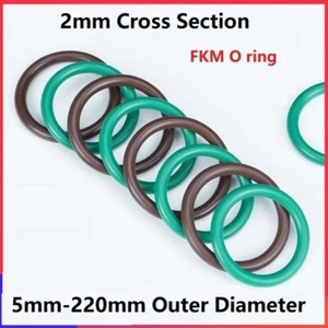 Dichtung O-Ring Äußere Ø 5-220mm Schnurstärke 2mm Gummi FKM Dichtring O Ring - Bild 1 von 6