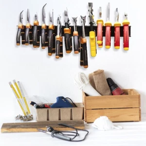 Garage Tool Organizer Rack Storage Wall Mounted Screwdriver Key Holder Black - Picture 1 of 7