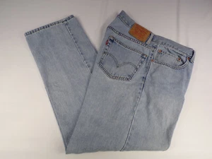 Vintage Levis 505 Herren Jeans 36 x 30 Regular Fit Faded Blue Denim Red Tab  - Bild 1 von 9