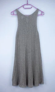 Vestido túnica Sarah Pacini beige tejido abierto sin mangas talla única Lagenlook - Imagen 1 de 12