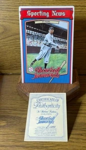 1988 Sporting News Baseball Immortals Cy Young Porcelain Card And Stand - Picture 1 of 4