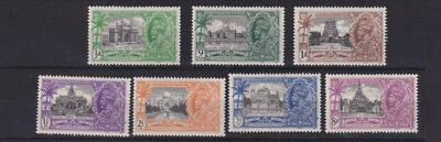 INDIA # 142-48  GV Jubilee architecture temples Very Fine hinged - Image 1 of 2