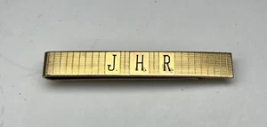 Vintage 1960’s Swank tie bar clip 1/20 12k gold filled 6 grams Engraved J.H.R. - Picture 1 of 9
