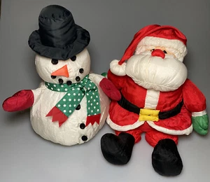 Puffalump SANTA CLAUS Muñeco de Nieve Peluche NYLON Muñeca Juguete 12” Lote Sello - Imagen 1 de 3