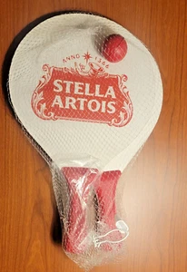 TWO STELLA ARTOIS Beer Brewery Advertising Paddles Front & Back NEW IN BAG RARE! - Picture 1 of 5