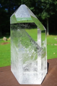 Large Black Phantom Quartz Crystal Polished - Picture 1 of 12