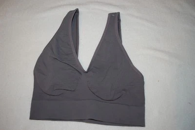 SUJETADOR DEPORTIVO GRIS CARBÓN OSCURO PARA MUJER SUÉTER SIN COSTURAS cómodo acogedor TALLA M Foto 1 de 2