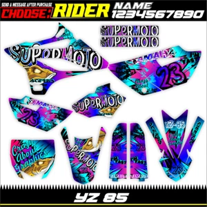 compatible Yamaha YZ 85 2015 tp 2021 Kit Graphics Decals Stickers MOTOCROSS yz85 - Picture 1 of 2