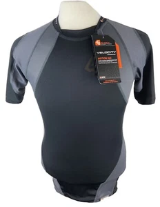 ShockDoctor Velocity Motion360 Short Sleeve Compression Shirt Black/Grey XS - Picture 1 of 5