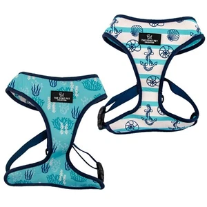 Ancol Soho Collection Reversible Harness Small Dog Nautical / Coral Pattern - Picture 1 of 8