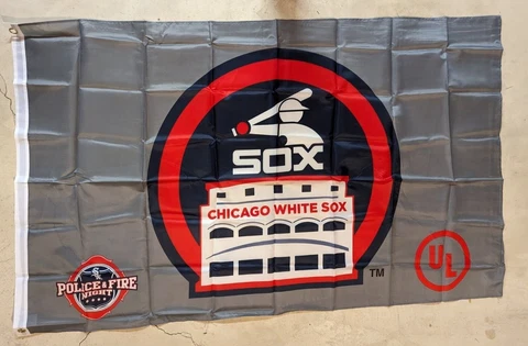 Chicago White Sox Flag Bannder SGA Police and Fire Night 36x60 Cover