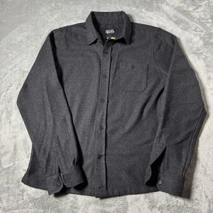 NATIVE YOUTH Men's Black Wool Button Down Shirt Small City Preppy - Picture 1 of 9