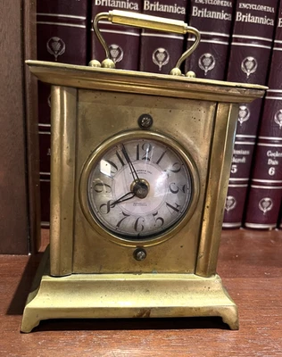 Timeworks Inc. Vintage Brass Desk, Shelf Clock, Decorative Purposes- Not Working - Image 1 of 4