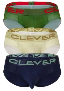 Mens Underwear: Clever 519968 3PK Australian Latin Briefs - Picture 1 of 8