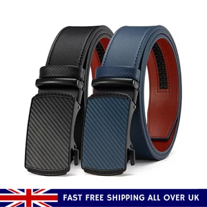 Herren Gürtel Leder Ratschengürtel Automatik Schnalle Bund für Männer Frauen Kleid - Bild 1 von 12
