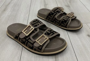 Sandalia FENDI FEEL Doble Correa/Hebilla Deslizable, 8US/38EU 24,5 см - Imagen 1 de 9