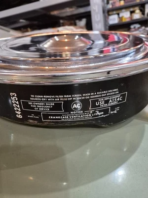 RARE 1966 PONTIAC GTO AIR CLEANER W/CHROME LID OEM  CALIFORNIA - Image 1 of 4
