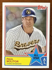 2013 Topps Archives Baseball 1983 All-Star Insert PAUL MOLITOR #83-PM HOF Brewer - Bild 1 von 2